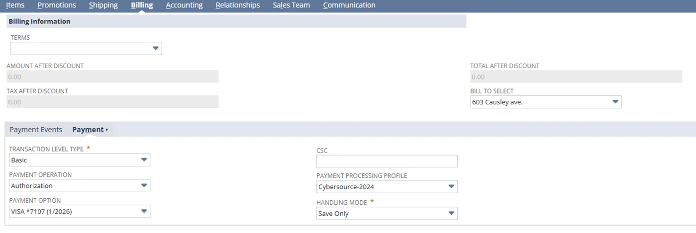 After Changes to Sales Order UI with Payment Instruments